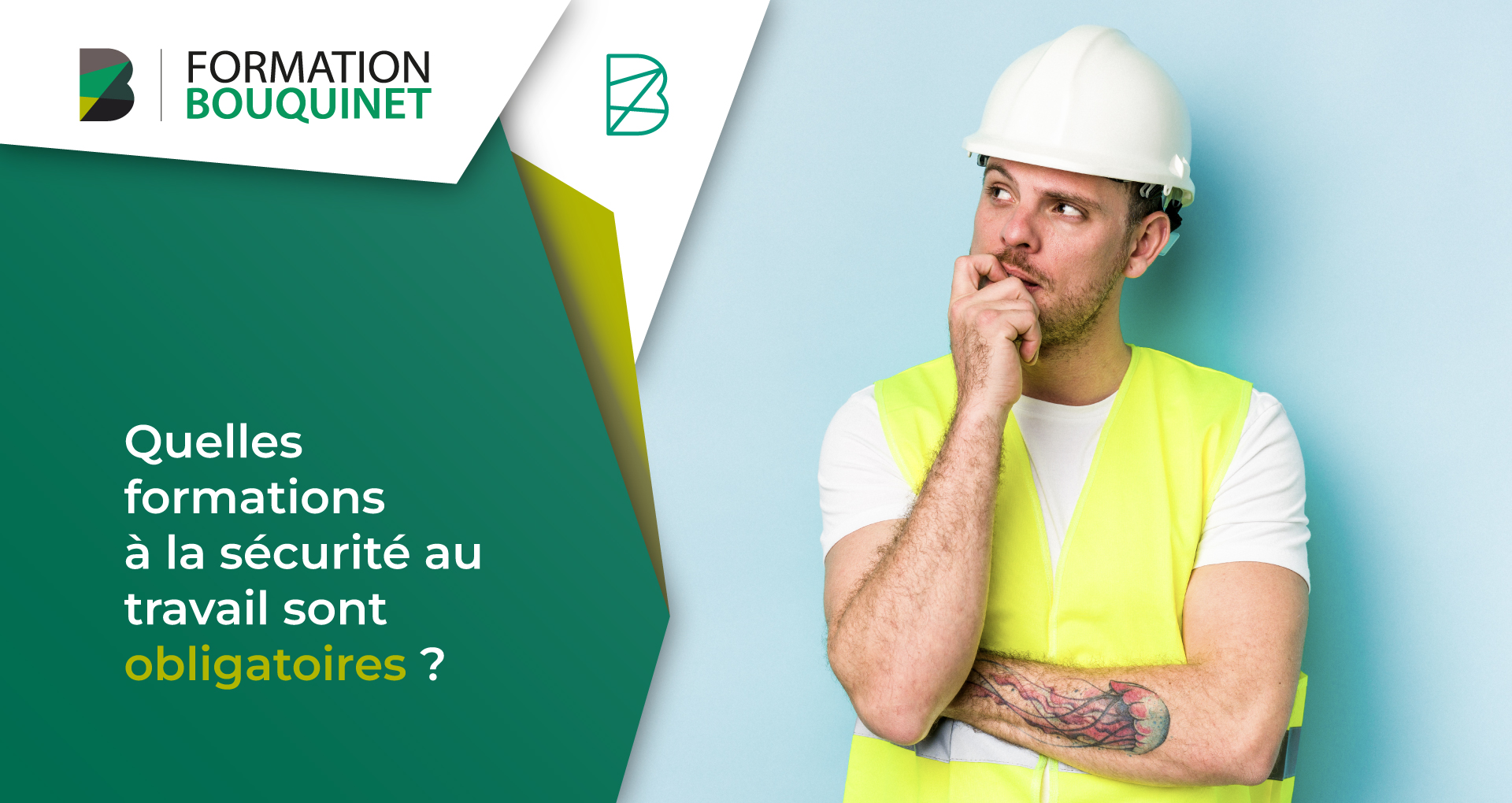 Illustration de l'article "Quelles formations à la sécurité au travail sont obligatoires ?" représentant une travailleur qui s'interroge.